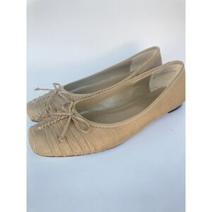 Coldwater Creek Tan Leather Ballet Loafers Flats Size 7 1/2